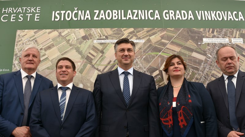 Premijer Plenković na obilježavanju početka radova vinkovačke zaobilaznice: Ovo je jako dobro za istočna vrata Hrvatske